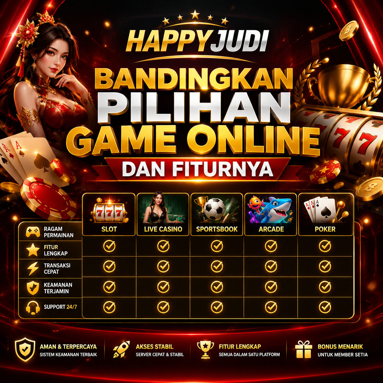 HAPPYJUDI | Bandingkan Pilihan Game Online dan Fiturnya